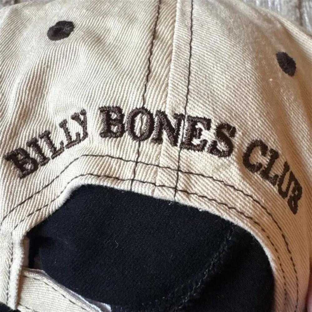 Billy Bones Club Snakes Go Rah Cap Cream Skull Snake Embroidered Cotton Hat